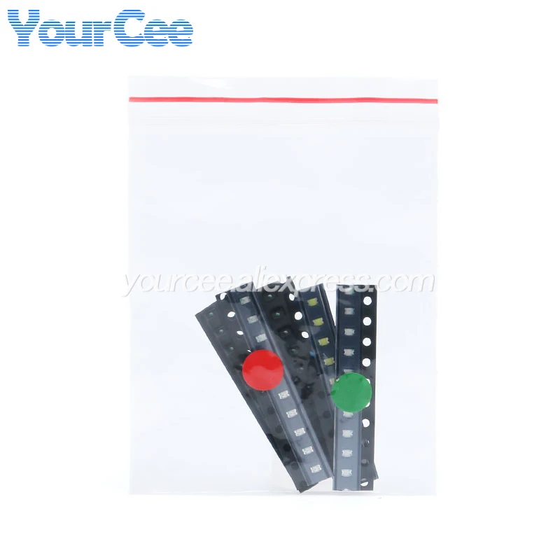 100pcs/50pcs 1206 0402 0603 0805 SMD LED Diodes Component Package Kit DIY White Red Blue Green Yellow Super Bright