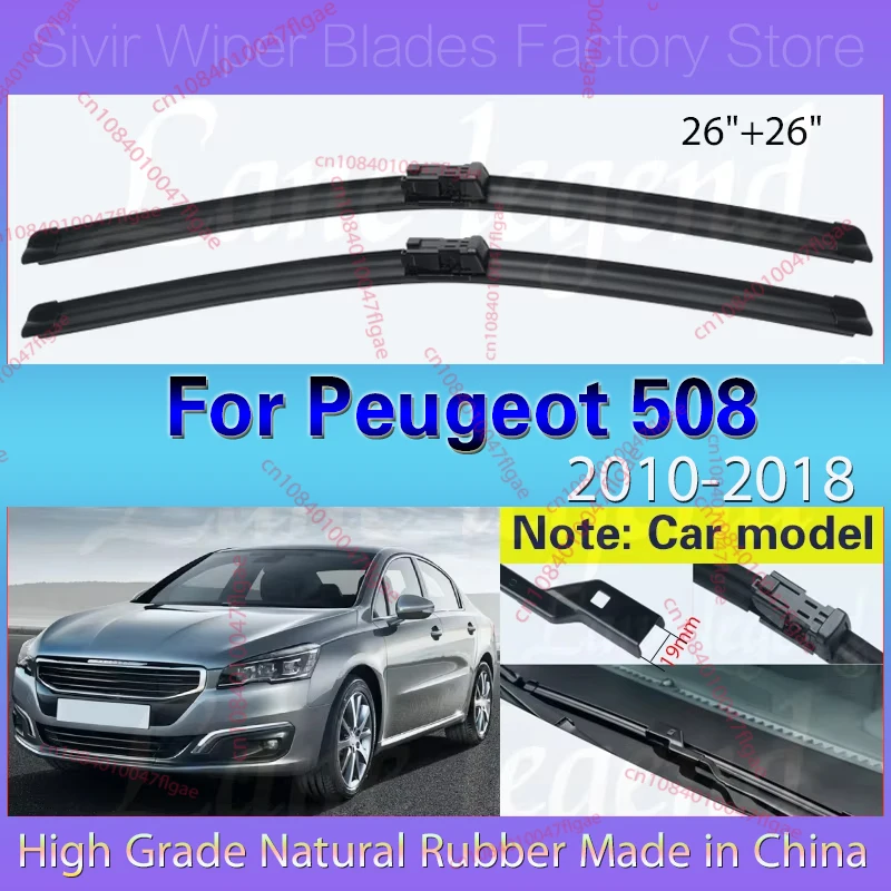 

Car Wiper Blade Front Window Windscreen Windshield Wipers Blades For Peugeot 508 2010-2018 26"+26" Auto Accessories High Quality