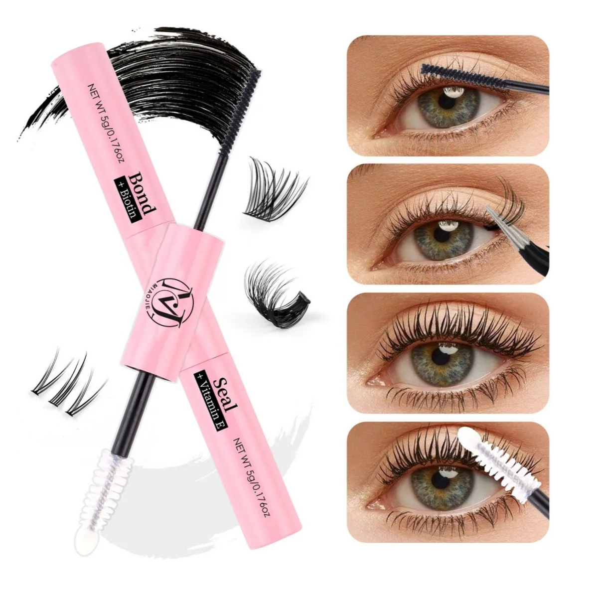 

Клей для наращивания ресниц MIAOJIE: фиксация и герметизация для пучковых ресниц, сильная фиксация, держится 48 часов, для наращивания ресниц