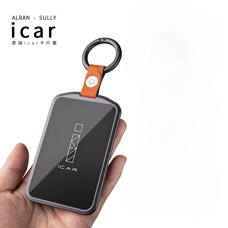 

Zinc Alloy Leather Card Key Holder Case for Chery ICAR 03 03T V23, NFC Protective Sleeve