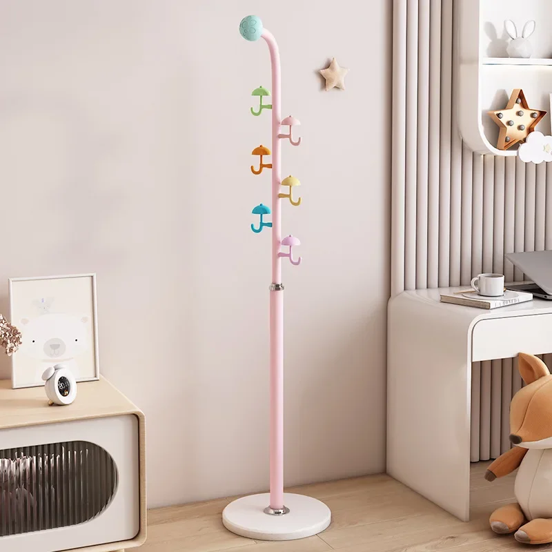 Indoor Colorful Coat Rack, Floor To Ceiling Balcony, Household Small Umbrella Hanger, Bedroom Clothes Storage Rack, Cartoon