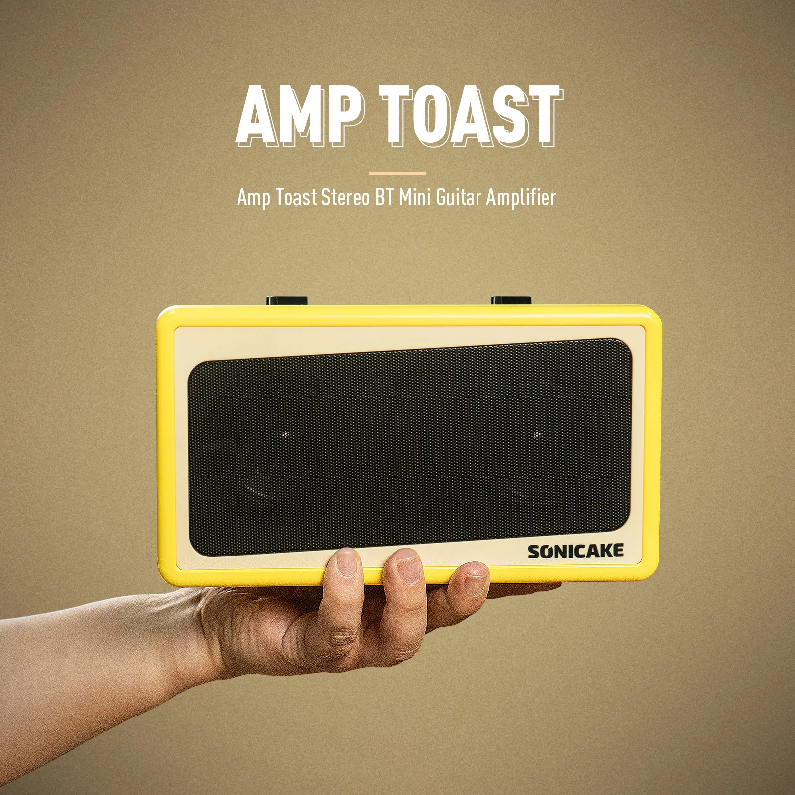 Sonicake Amp Toast Speaker Mini Guitar Combo Amplifier Light weight All-in-one Bluetooth Bedroom Multi-Effects QAM-50