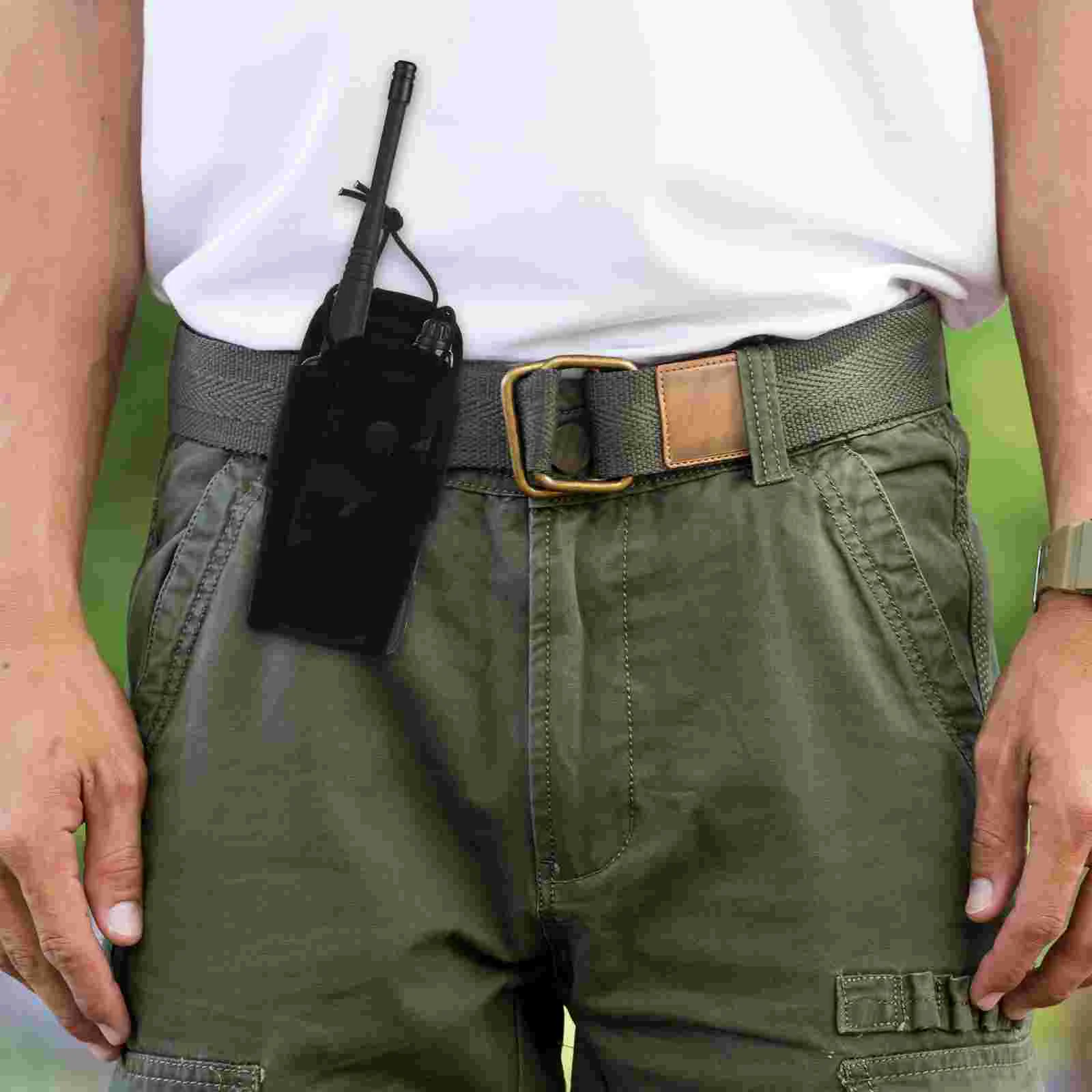 กระเป๋า Walkie สําหรับอุปกรณ์เสริม Intercorn กลางแจ้ง Interphone แบบพกพา Camping เอวไนลอนอุปกรณ์เสริมผู้ถือโทรศัพท์มือถือ