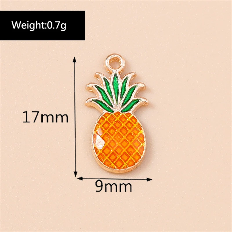 20 Stück Niedliche Gemischte Frucht-Anhänger Emaille Erdbeer-Trauben-Kirsch-Charms für Schmuckherstellung Halsketten Ohrringe DIY Basteln Geschenk – Detail 29
