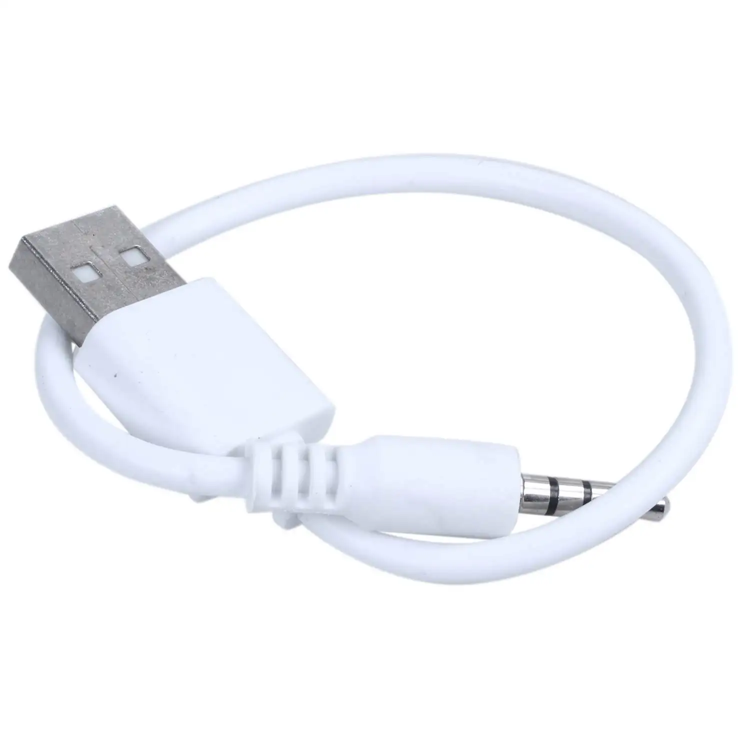 Cabo de sincronização de dados USB branco para carregador Shuffle 1a 2a geração