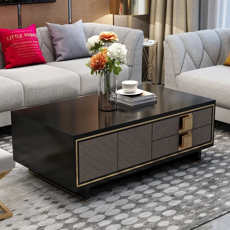 American light luxury coffee table TV cabinet combination, living room apartment  post-modern simple and fashionable paint