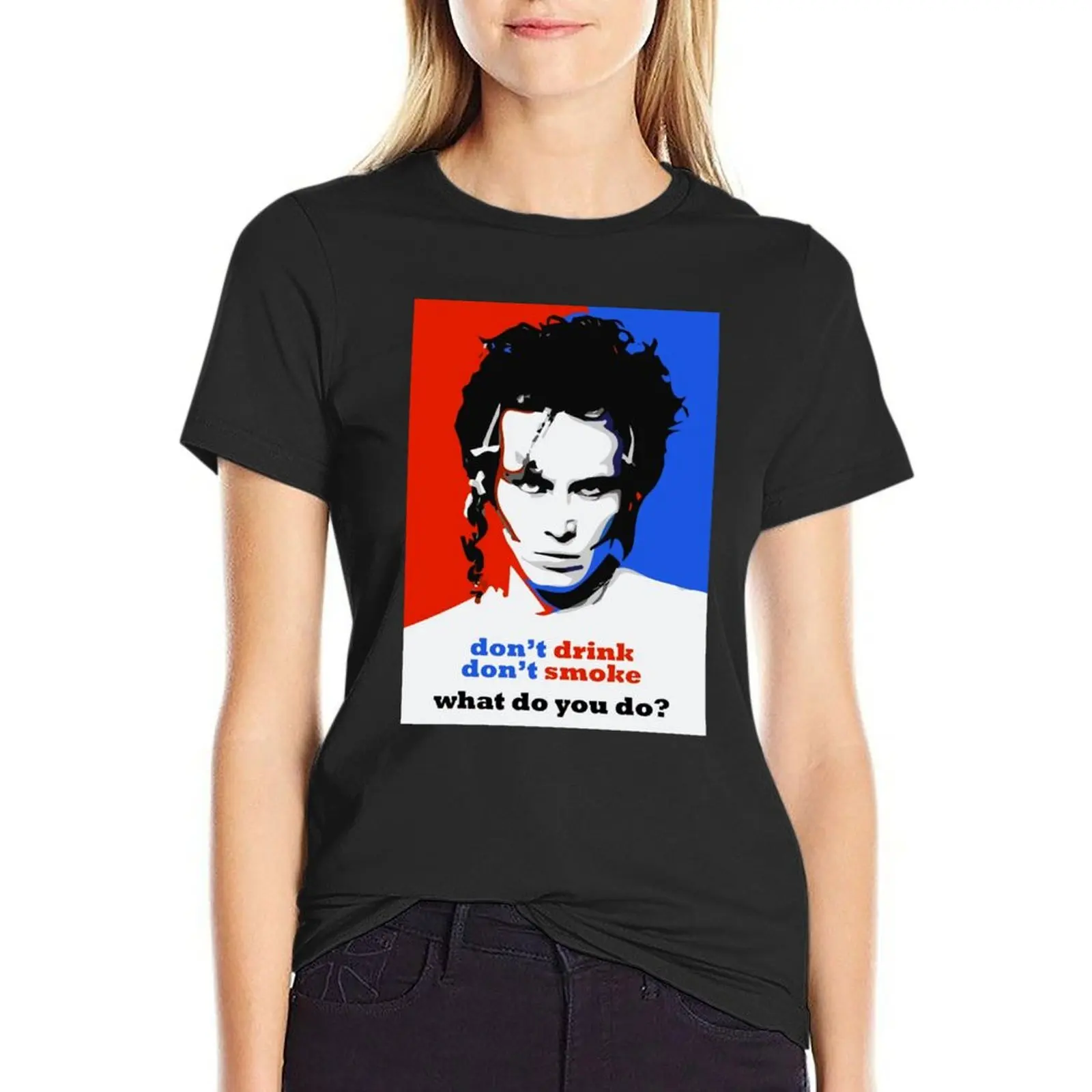 Adam Ant T-Shirt Blouse funnys plain hippie clothes Womens clothing