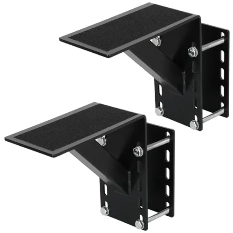 

Boat trailer step for frame mounting, steel construction, black, supports up to 300 lbs with non-slip surface 2 pack