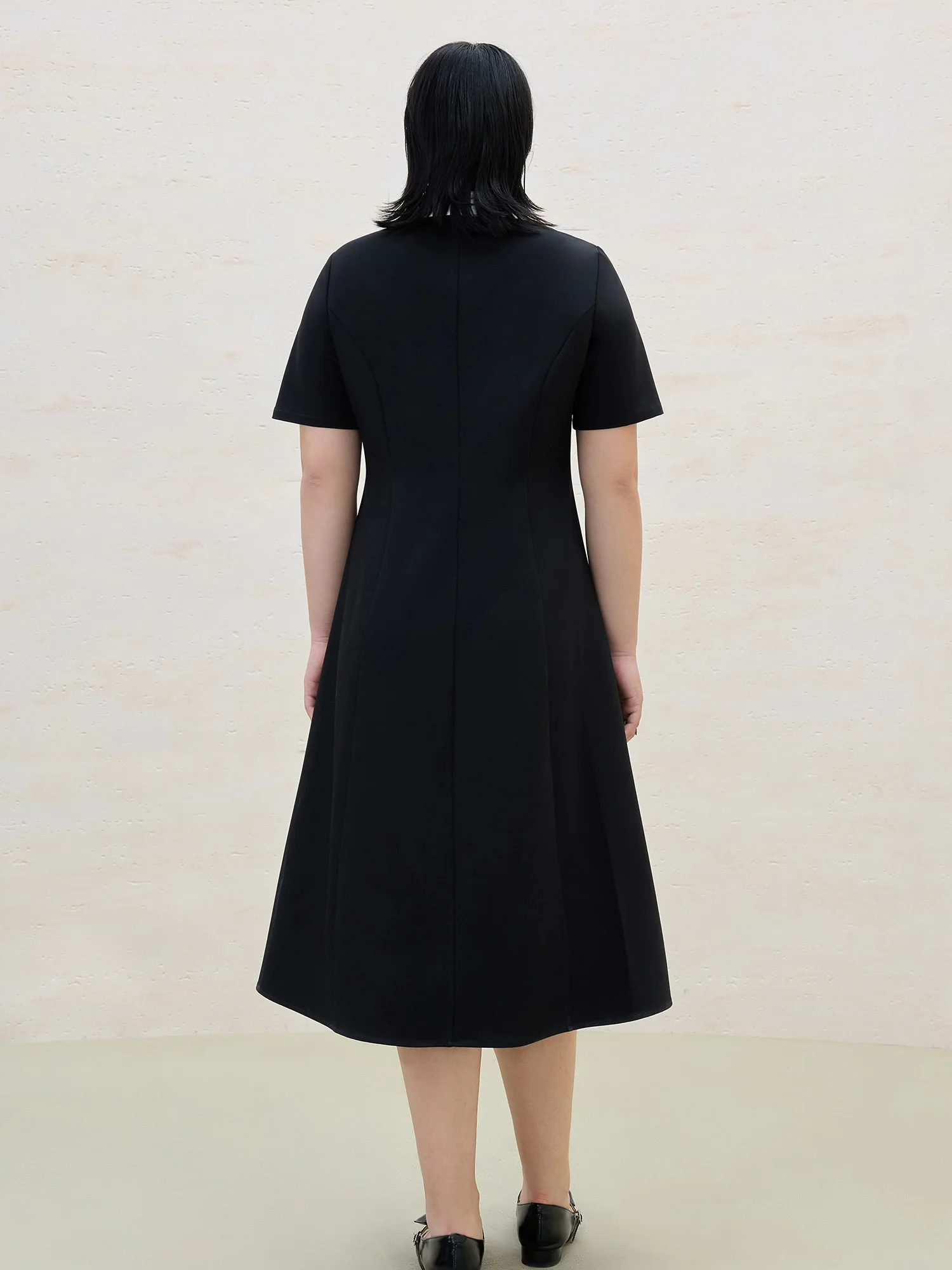 DUSHU, vestido largo de verano para mujer, estilo informal, falso, de dos piezas, vestido X-LINE de retazos para mujer, vestido con cuello tipo Polo para mujer 25DS82123