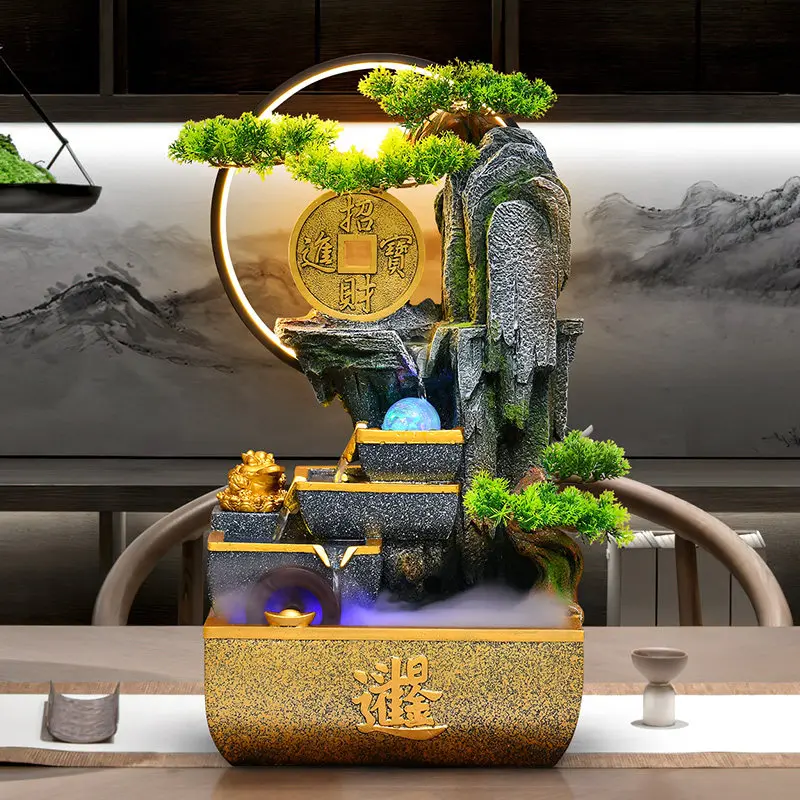 CX rockery Chinese living room tea room desktop running water ornament, decorative housewarming gifts