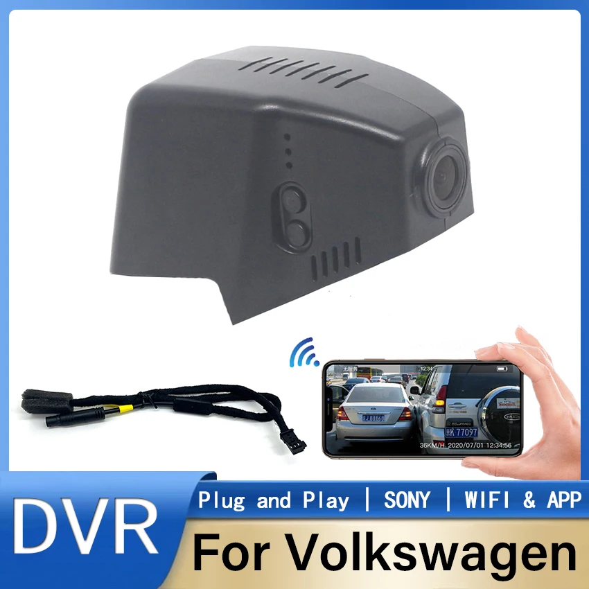 

Easy to install Dash Cam For Volkswagen VW Tiguan 2 II 2er mk2 Passat B8 CC Touran Tayron Caddy Golf Dual Lens HD 1080P Car Dvr