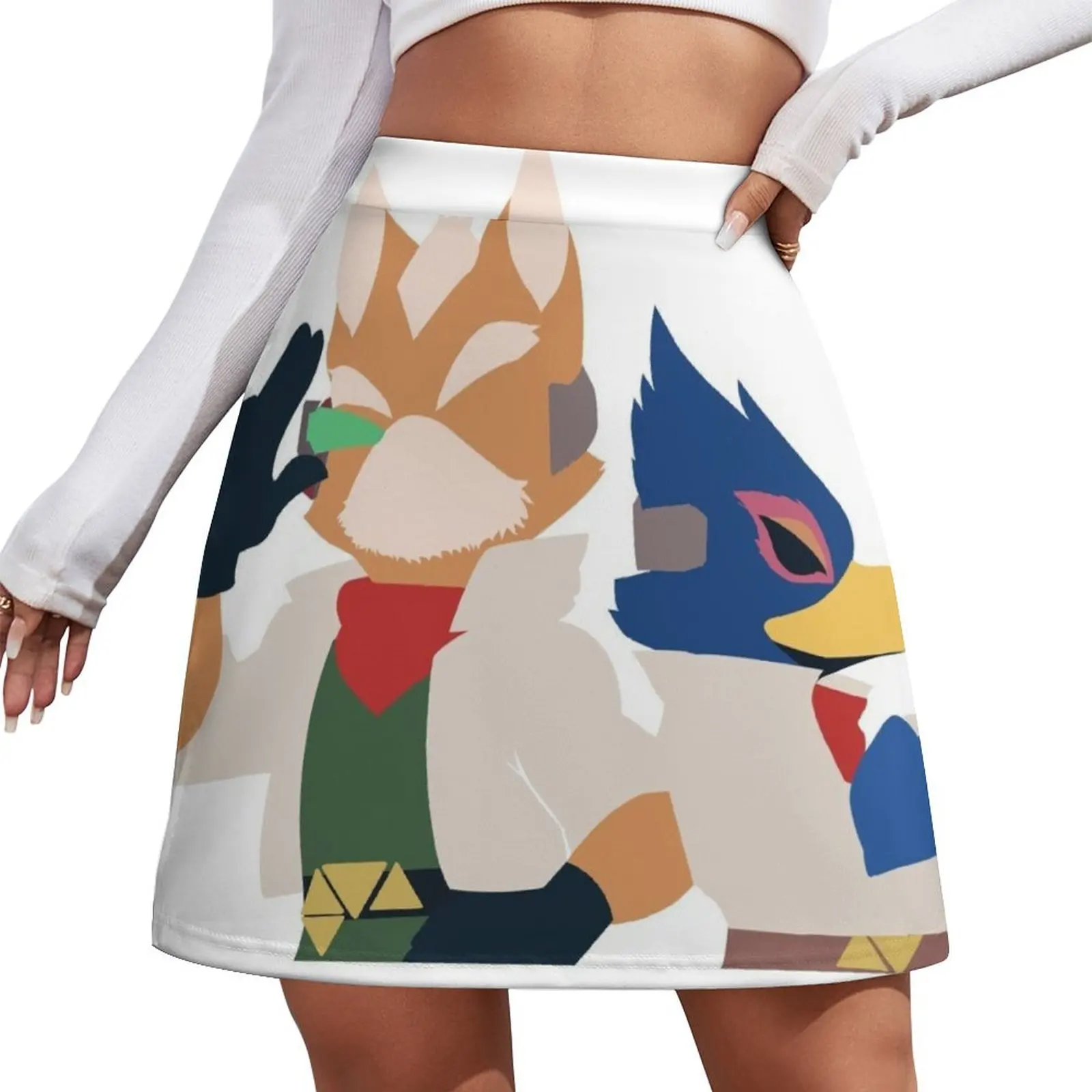 

Мини-юбка Fox McCloud and Falco Lombardi, короткая юбка, женское летнее платье, мини-юбка