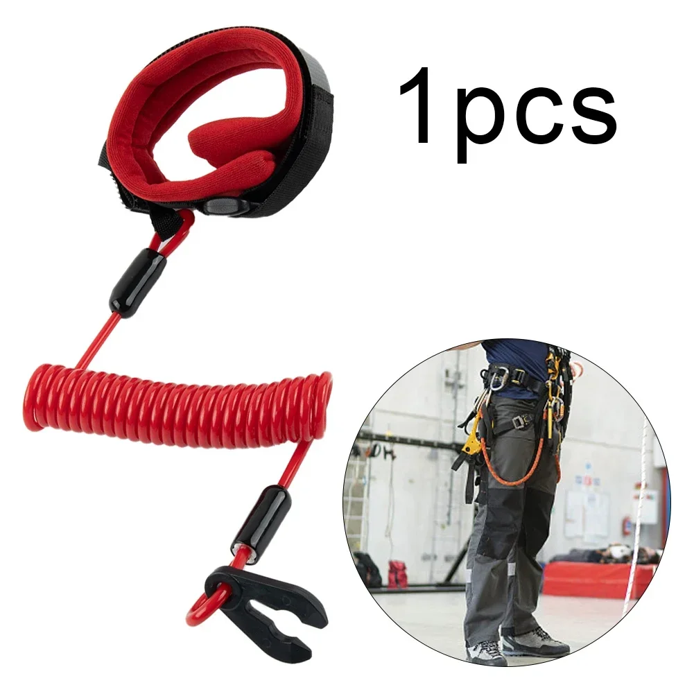 1xMarine Outboard Engine Boat Motor Kill Stop Switch Key Rope Reminder Rope Boatemergency Stop Red  For Jet Ski JT900