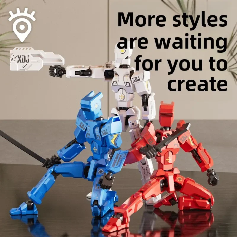 Titan 13 figuras de acción luminosas T13 figura 3D impresa multiarticulación móvil Lucky 13 figura de acción Nova figura Dummy Angel 9 Uds