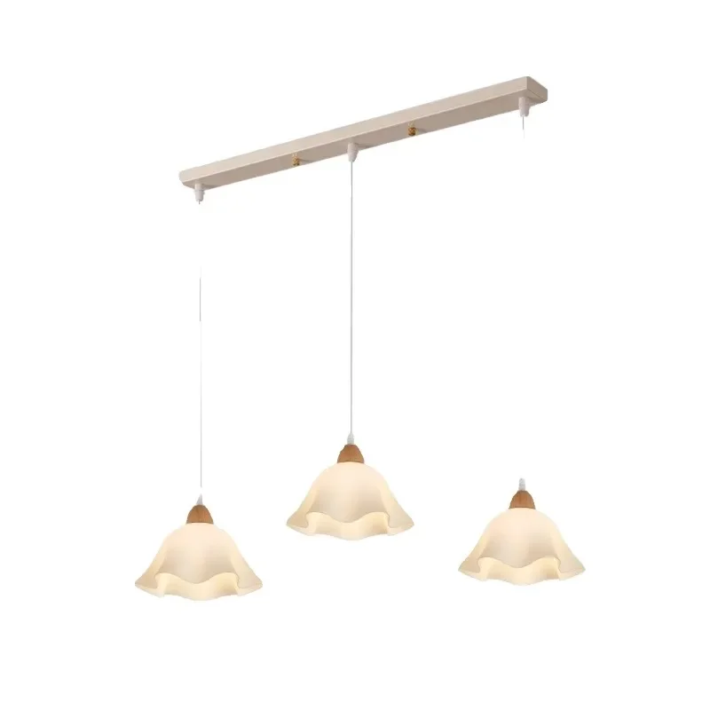 

Coffee restaurant milk tea modern candle bar chandelier, light luxury Danish Nordic store commercial solid wood widgets