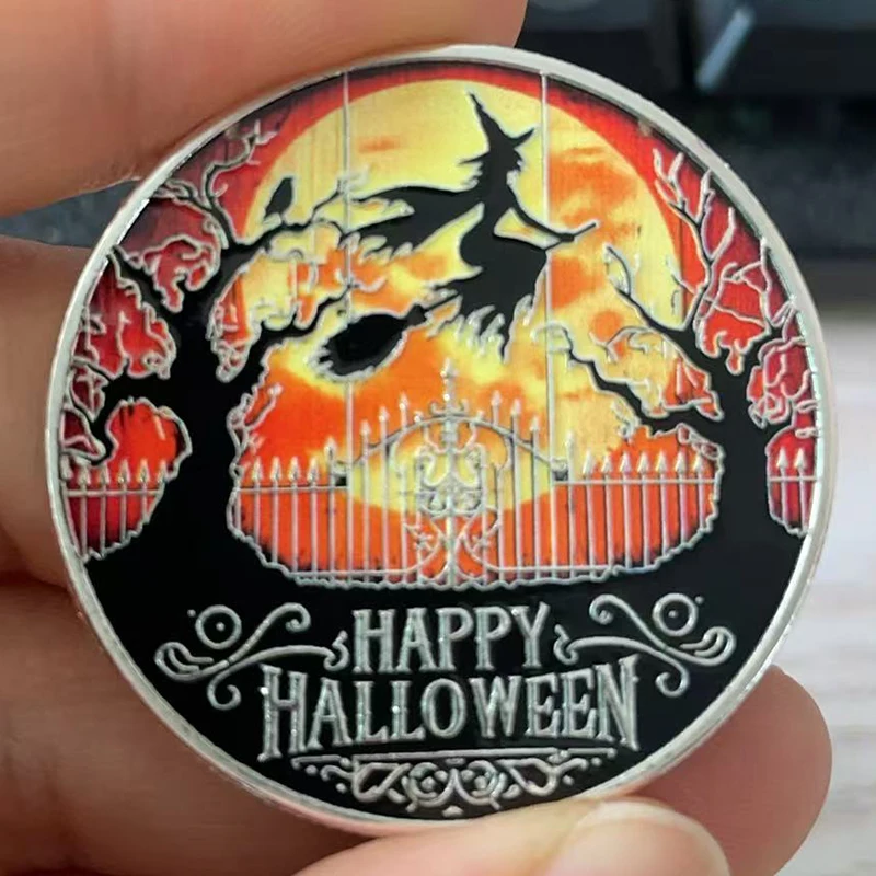 Souvenir Coin Halloween Pumpkin Ghost Festival Commemorative Coin Collection Home Decoration