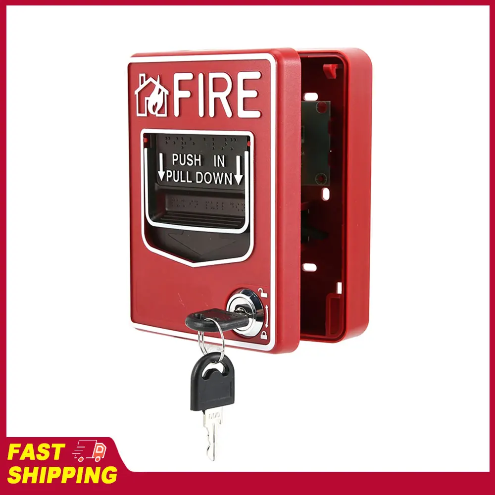 9-28VDC Manual Multiple Wire System Safety Fire Pull Station Alarm Button Call Point Safety Fire Alarm Call Point