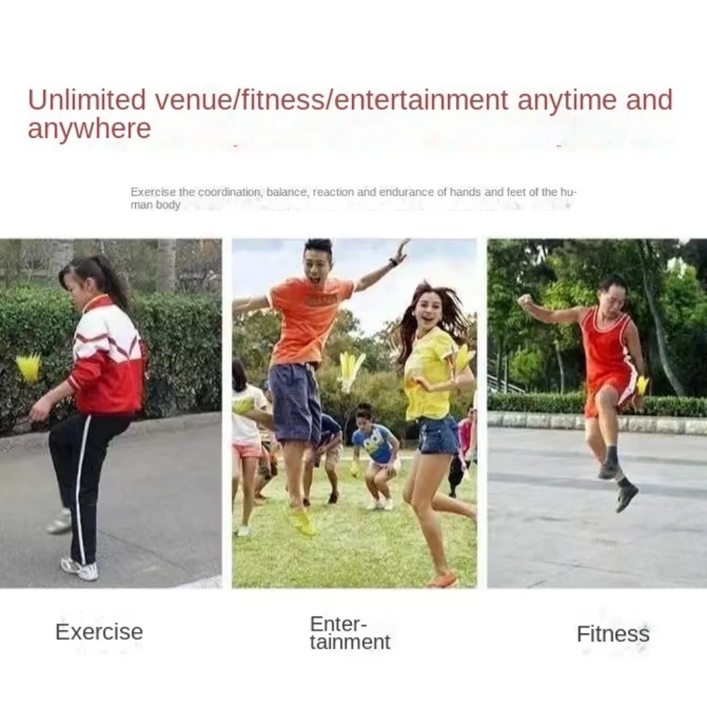 Volante de patada de pie para Fitness, volante de plumas portátil, volante multifuncional duradero