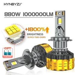 HYNBYZJ 880W H4 H7 Led Headlight 1000000LM Led Lights For Car H1 H3 H8 H11 H13 HB3 HB4 9005  9006 9012 9007 12V 24V