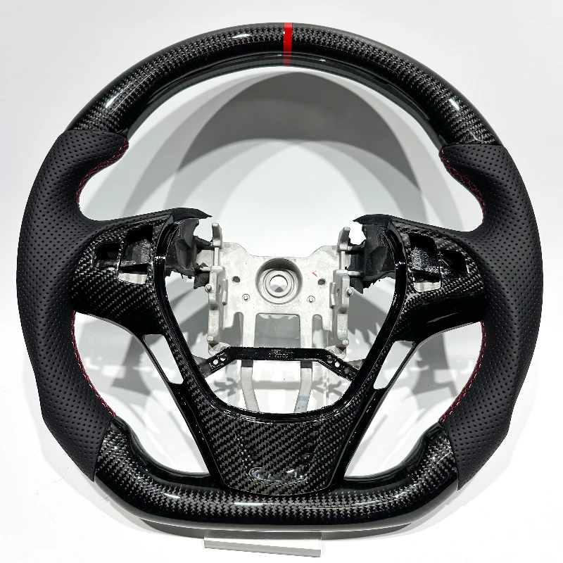 

Classic glossy carbon fiber steering wheel, suitable for Hyundai Genesis Coupe.
