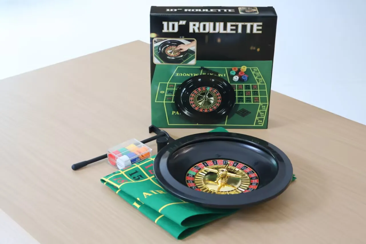 10 Inches Wheel Plastic Turntable Games Set Russian Party Funny Casino Roulette Tool Poker Chips Entertainment Board Games