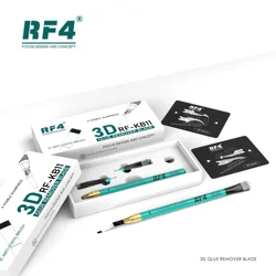 RF4 NEW 3D Glue Remover Blade IC Anti Static Brush 2 in 1 Double Headed Operation ，4 Interchangeable Head Shapes RF-KB11