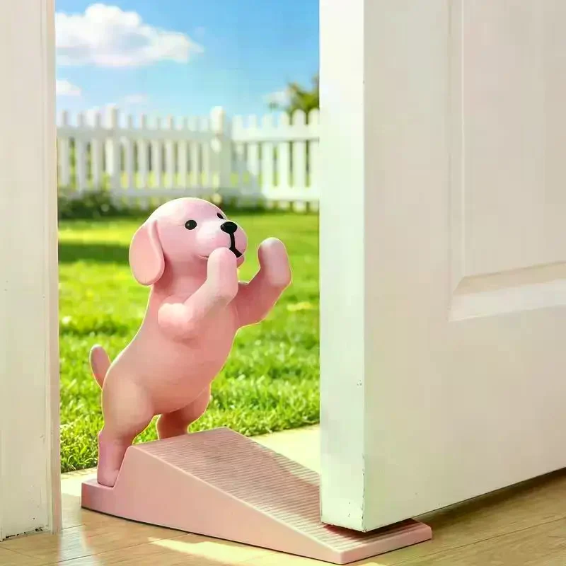 1pc 3D Printed Cute Puppy Door Stop Movable Dog Shape Funny Healing Decor Door Wedge