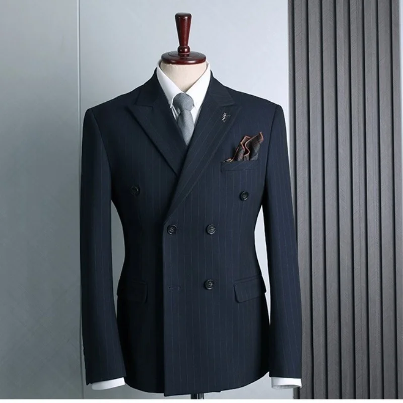 

2237 Custom new small fresh green plaid casual suit high-end groom host dress suit custom