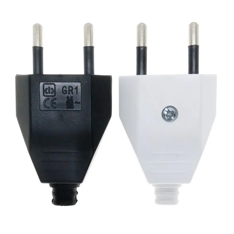 EU Plug Europlug DIY Rewireable Power Plug 2 Pole AC250V 2.5A