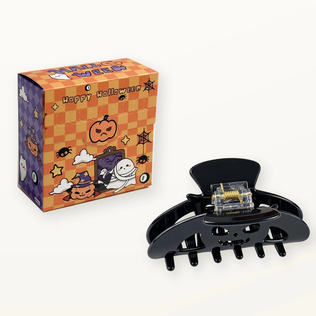 Halloween Witch Spider Web Hair Claw Clip Set in Gift Box Gothic Hair Accessories for Women and Girls