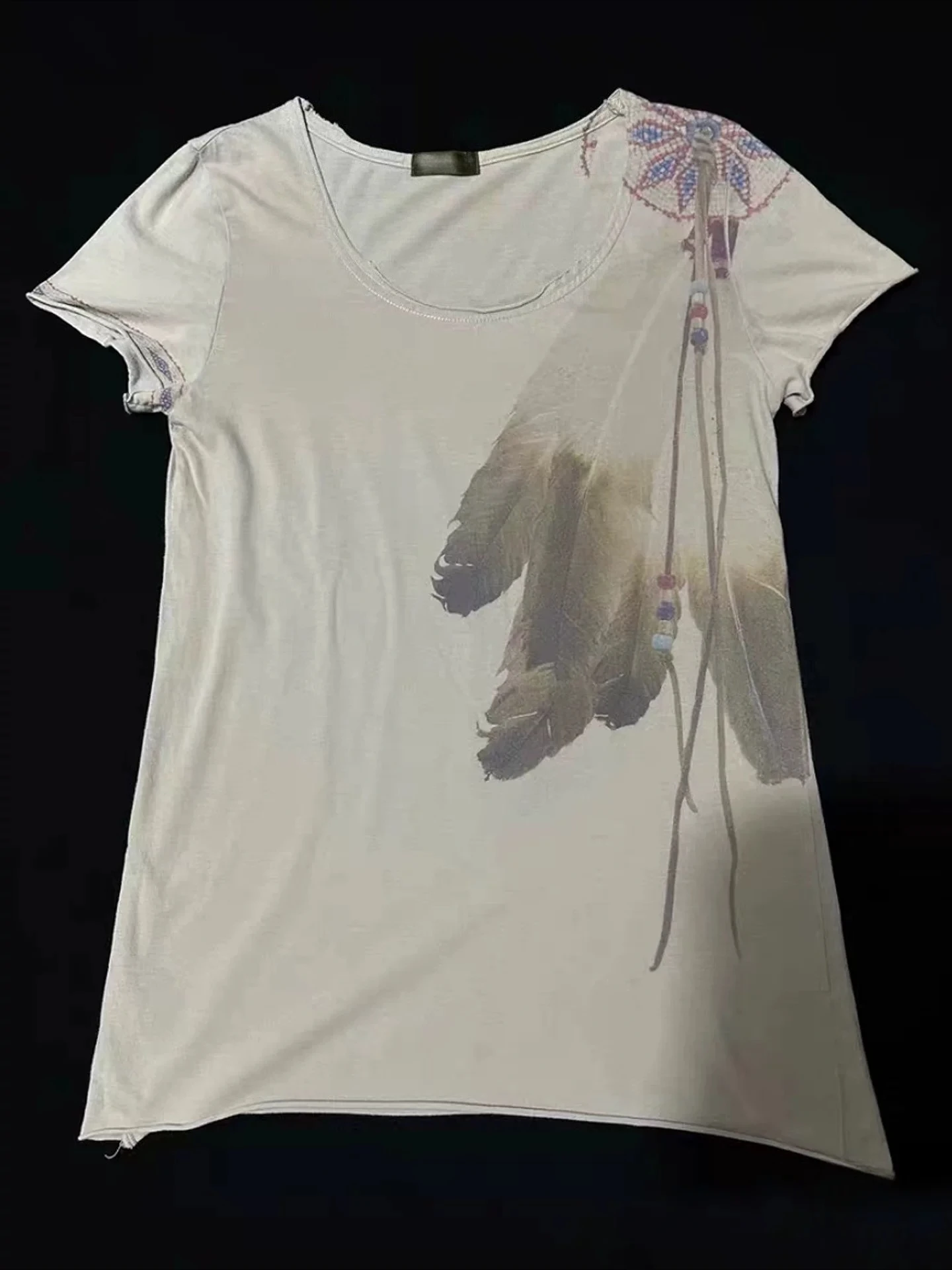GOA Vision Rare Vintage Printed Pattern Short Sleeve T-Shirt