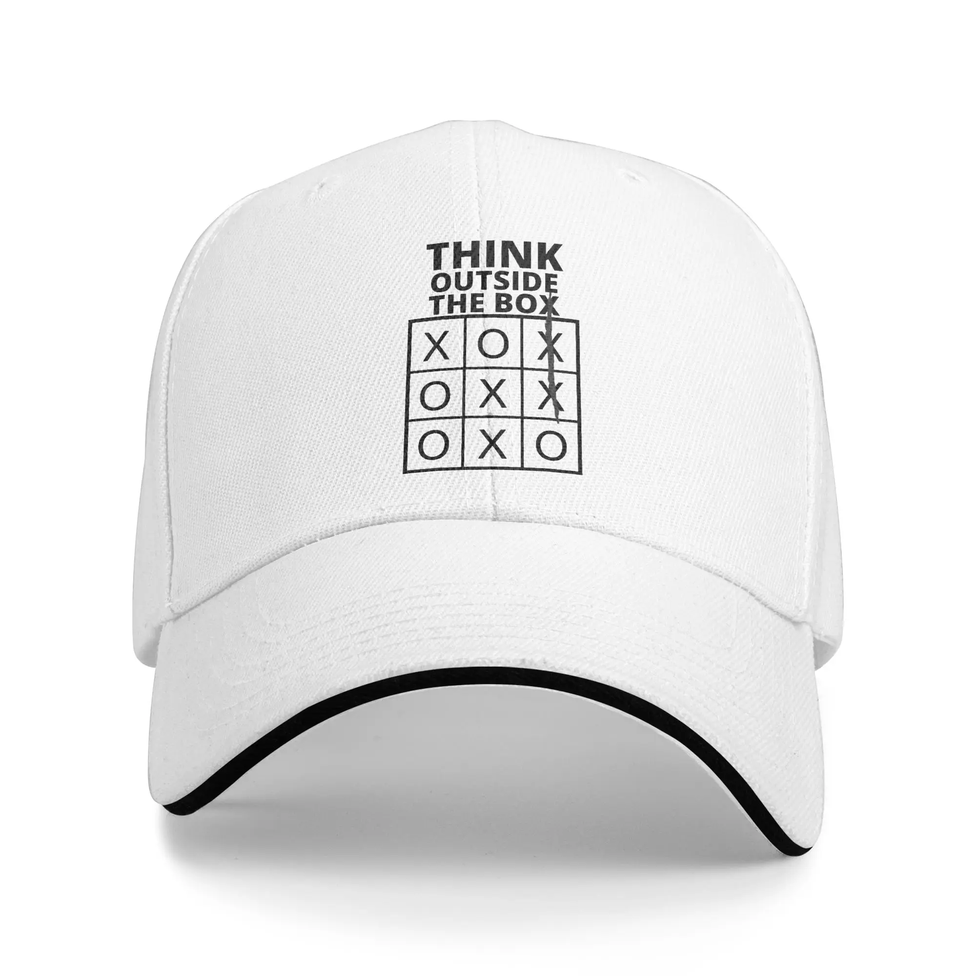 Men Women Think Outside The Box Game Sandwich Hats  , Outdoor Baseball Cap Polyester  Sun Caps Adjustable Sun Hats Summer