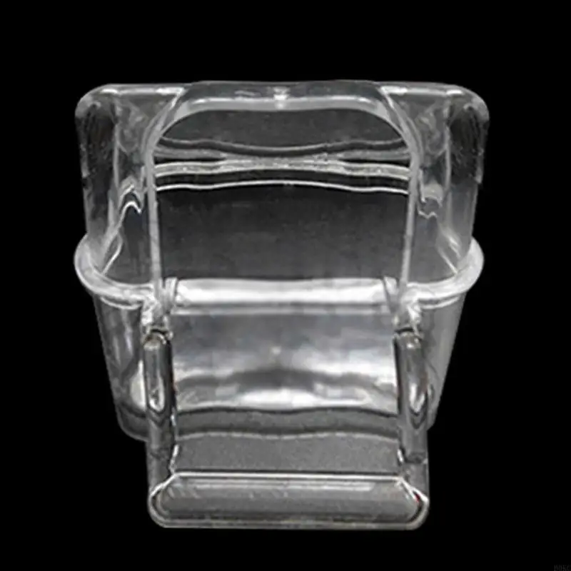 B0KC Bird Feeder with Perch Plastic Parakeet Dispenser Outside Cage Splash-Proof