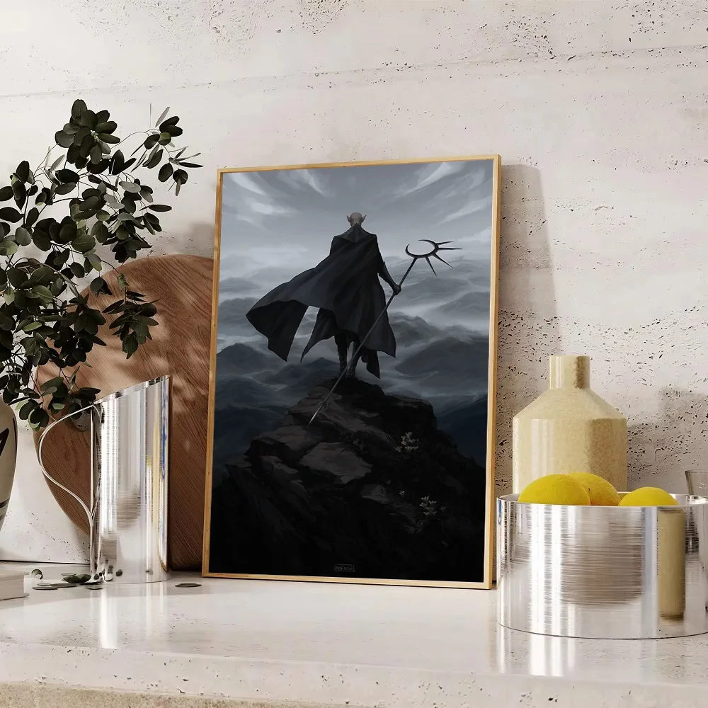 Epic Fantasy Landscape Canvas Print Dark Forest Art Mystical Realm Wall Decor Gothic Scenery Adventure Poster Home Decor Unique