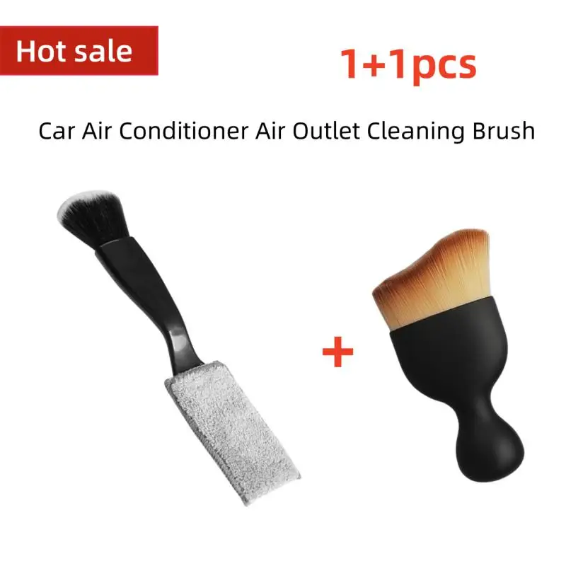 

Car Interior Cleaning Brush Auto Center Console Air Outlet Clean Soft Brush With Shell Car Crevice Dust Removal Detail Brushes