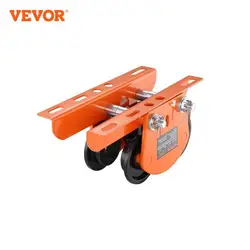 VEVOR Chariot Porte Palan Électrique Capacité Charge 0,5 T Chariot à Poutre Poussée Acier Allié Largeur Réglable 60-120 mm avec Roues pour Palan PA200 PA250 PA300 PA400 PA500 Poutre I Droite & Courbée