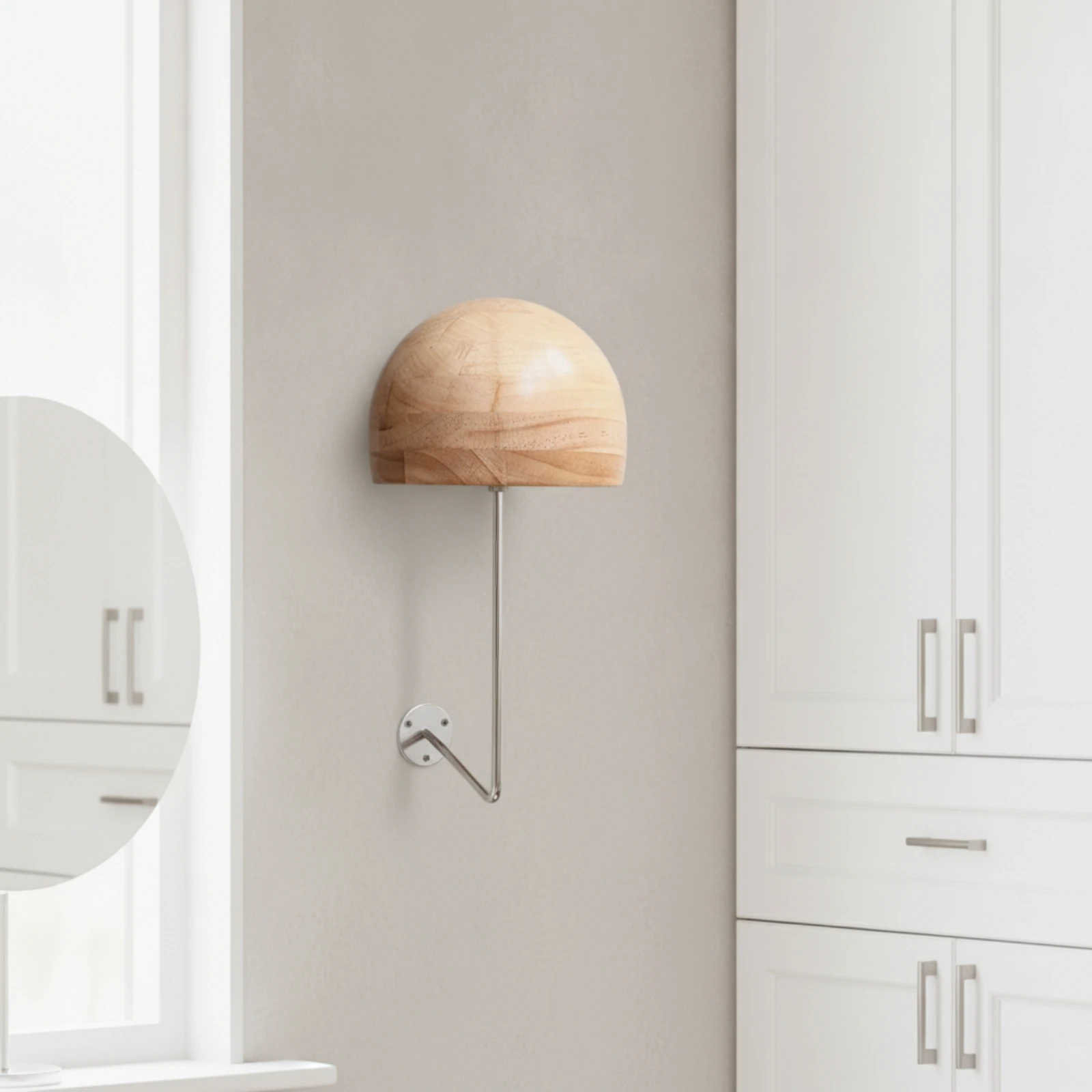 Wall Hat Rack Detachable Hat Rack with Hook Wooden Wall Hook Space-Saving Hanger Long-Lasting for Entryway, Bedroom