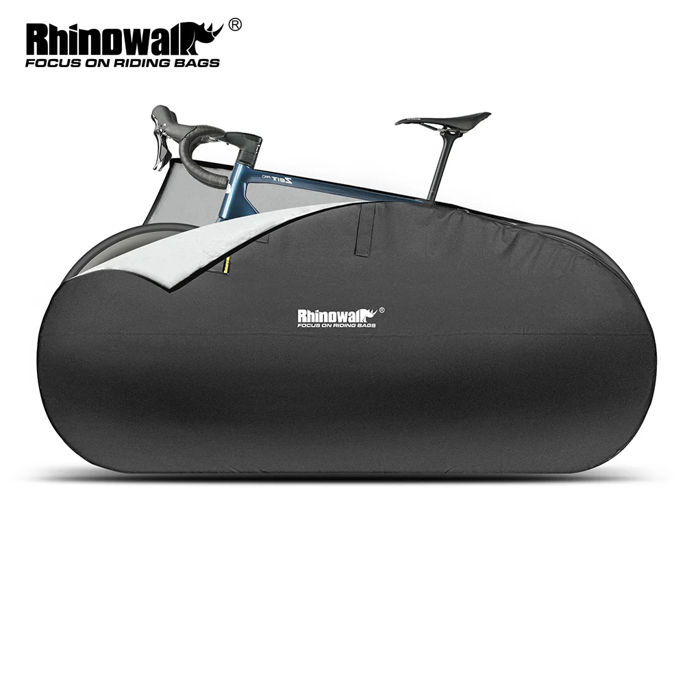 

Сумка для хранения дорожного велосипеда Rhinowalk, сумка для переноски дорожного велосипеда без разборки, складная сумка для поездок на велосипеде с плечевым ремнем