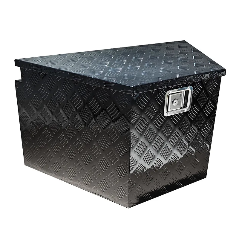 Aluminum Alloy Truck Box with Lock, Heavy Duty Trailer Storage Case for Pickup Bed and Cargo Transport, Weather Resistant Metal