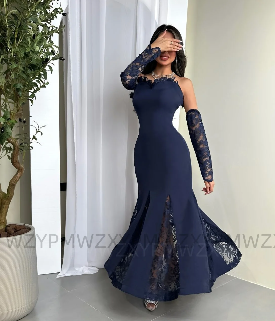 فساتين سهرة مخصصة Ypmwzx على شكل قلب على شكل حرف a بطول الكاحل دانتيل لعيد الحب فستان فيستين فستان