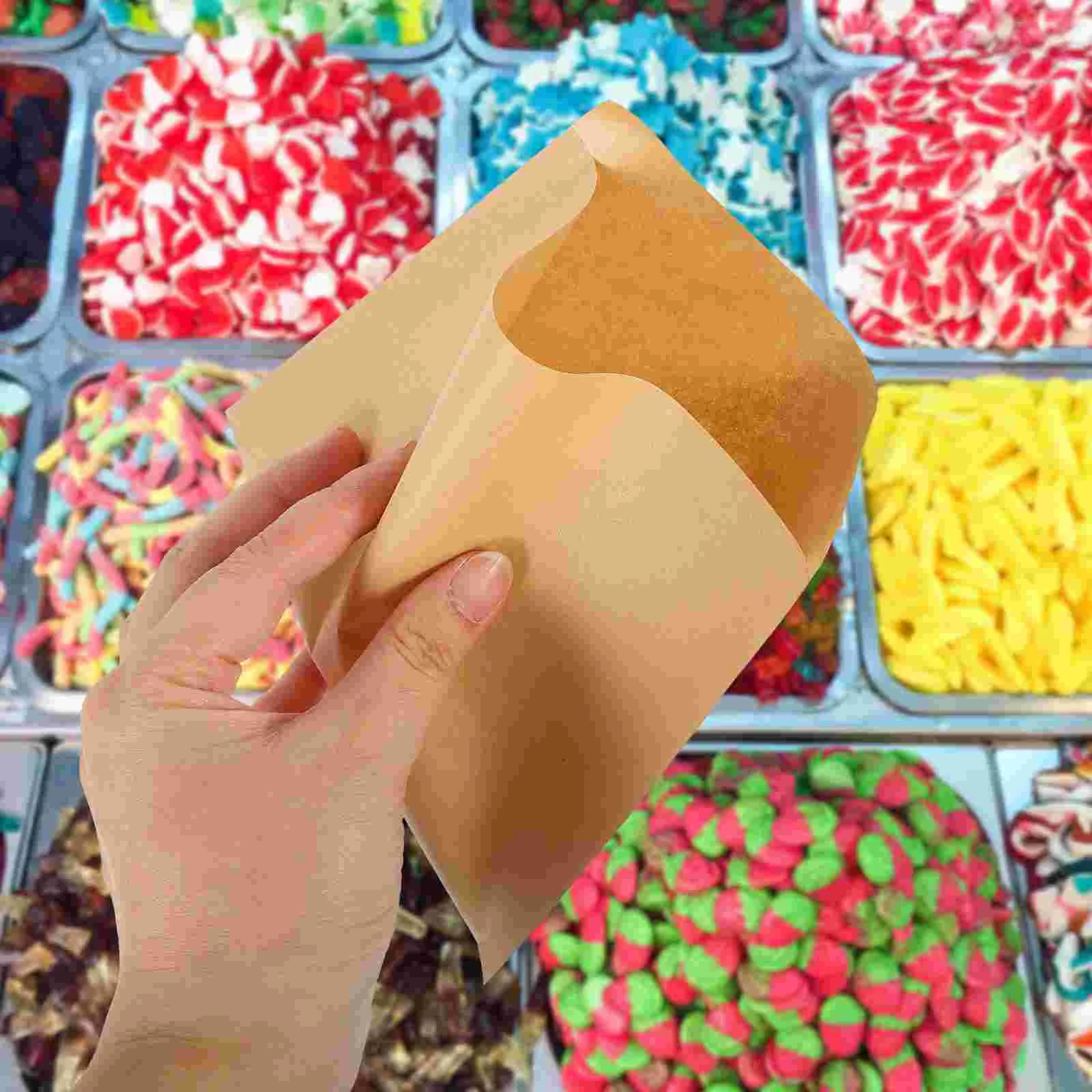 

100 Pcs Fragrant Biscuit Doughnut Wrapping Bags Bakery Supply Toaster for Grilled Cheese Sandwiches Donuts Storage Kraft Paper