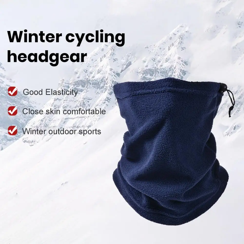 Drawstring Design Face Guard Versatile Winter Neck Gaiter Polar Fleece Face Guard with Drawstring Ideal for Cycling Running