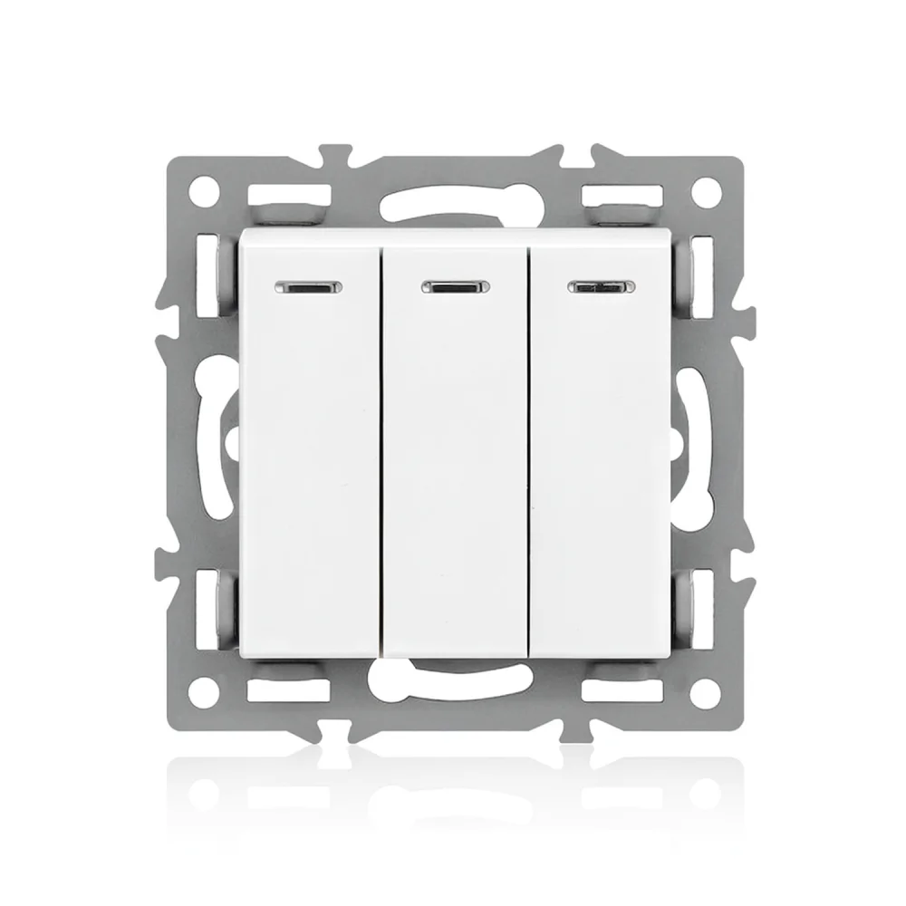 For For UBARO Modern Tempered Glass Wall Switch Module EU Standard Electrical Outlet Modular USB Charger Home Power Connection