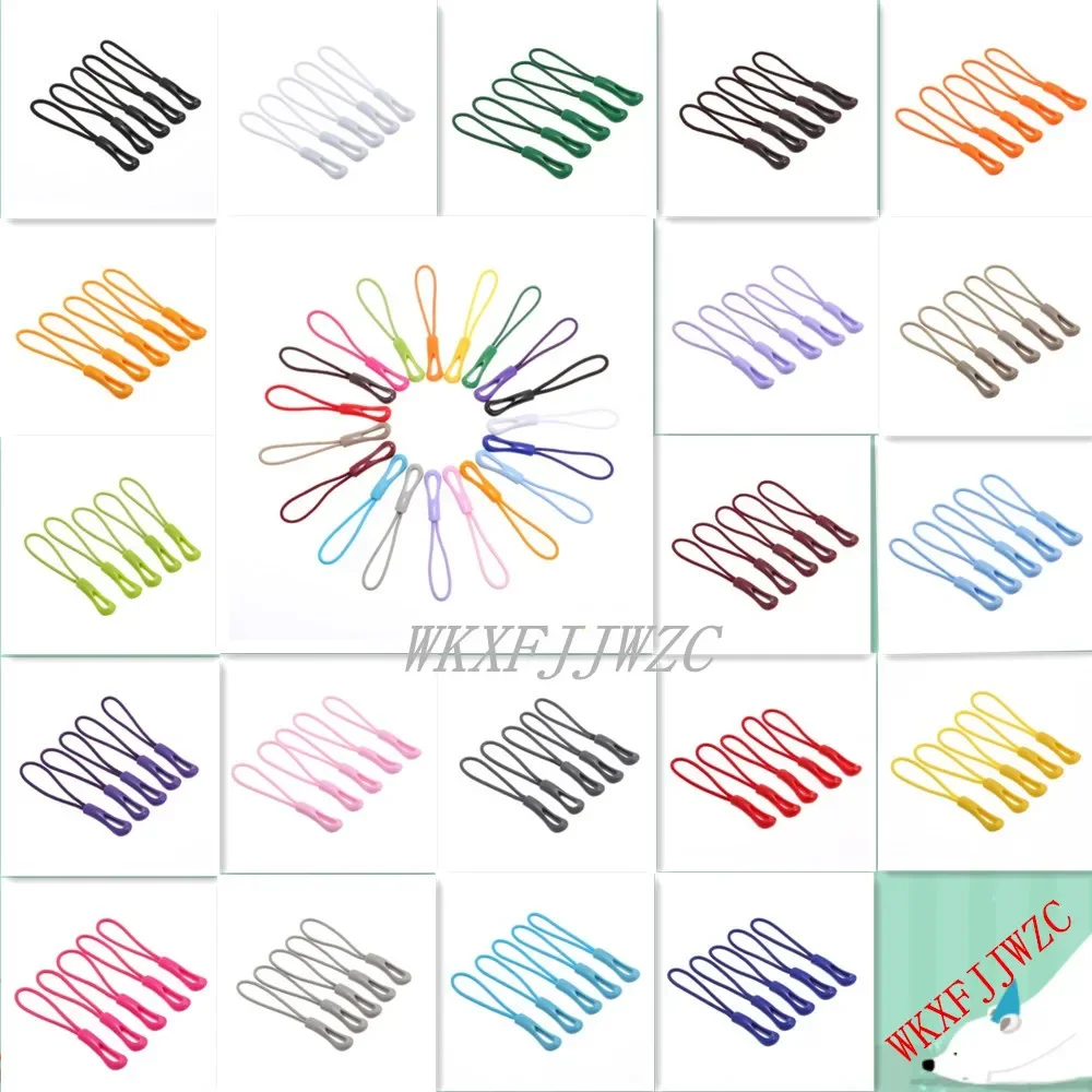 10pcs Zipper Pulls Strong Hollow Nylon Cord with Rubber Gripper Pull To Fit Any Zipper Materials-Zipper Fixer