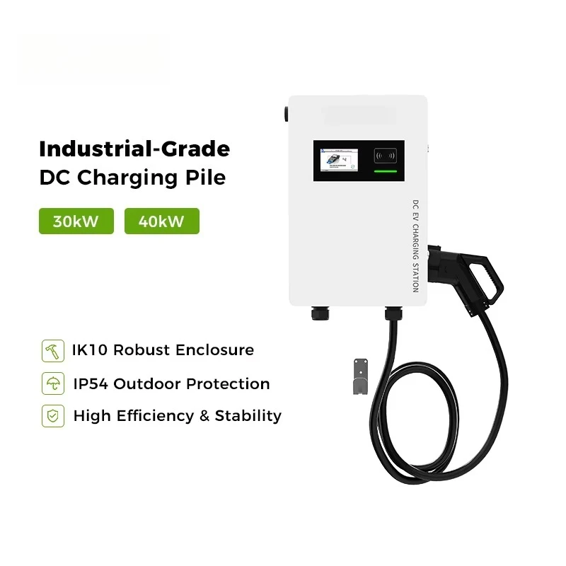 New Condition Single-Gun Wall-Mount DC Charging Pile 30-40kw Car Charging Station EV Charger Electric Vehicle