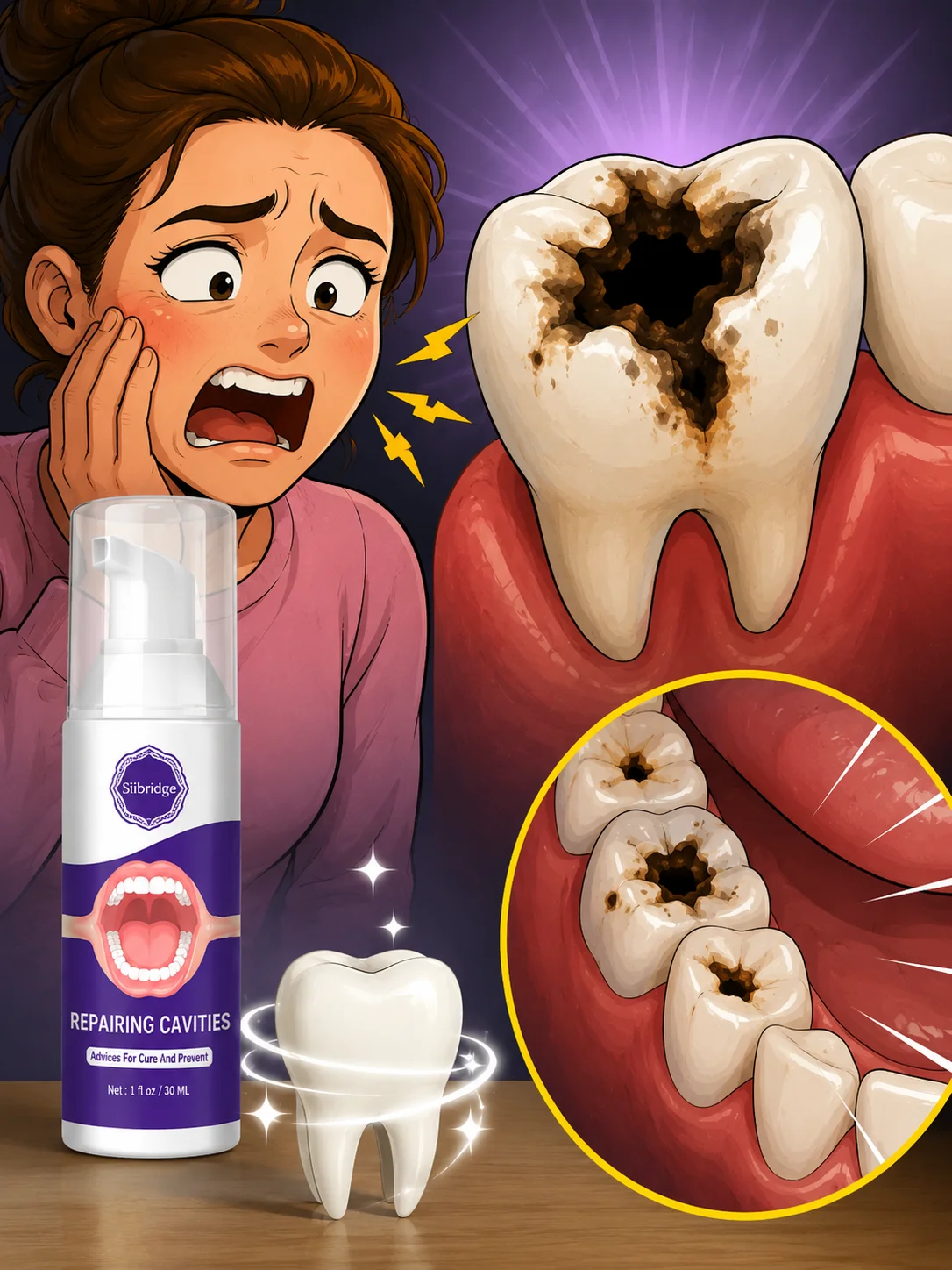 Gum Repair Toothpaste Deep Cleaning Plaque Caries Care Protect Gingiva Fresh Breath and Tooth Whitening