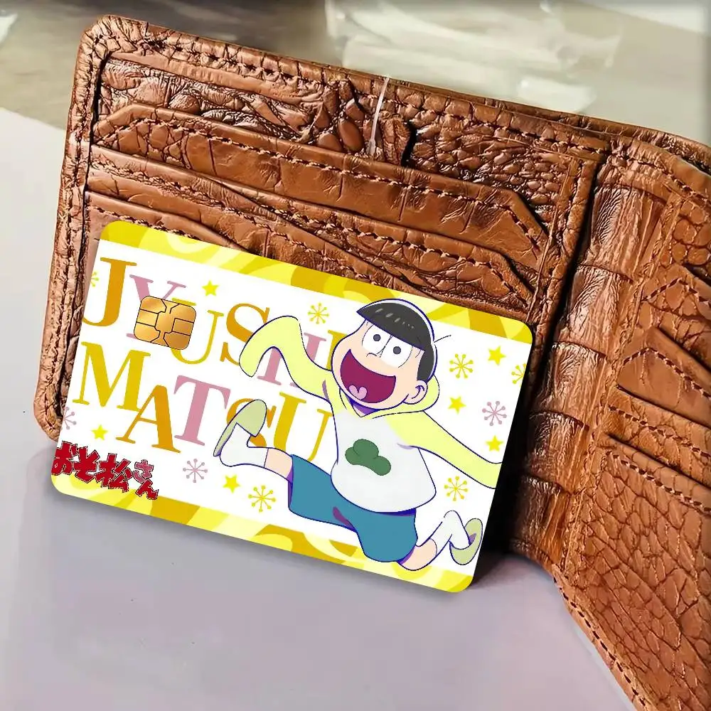 Anime Osomatsu-san   Cartoon Credit Card Skin Stickers For Bank Card Bus Metro Card Sticker Waterproof Women Gift