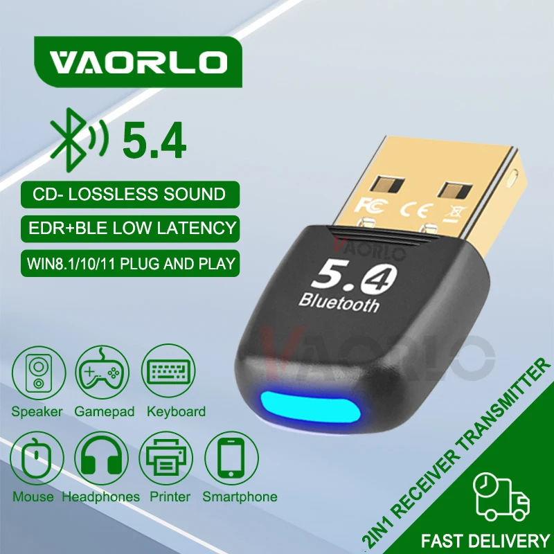 

Bluetooth Adapter USB Bluetooth 5.4 Dongle Adaptador for PC Wireless Mouse Keyborad Laptop Music Audio USB Receiver Transmitter