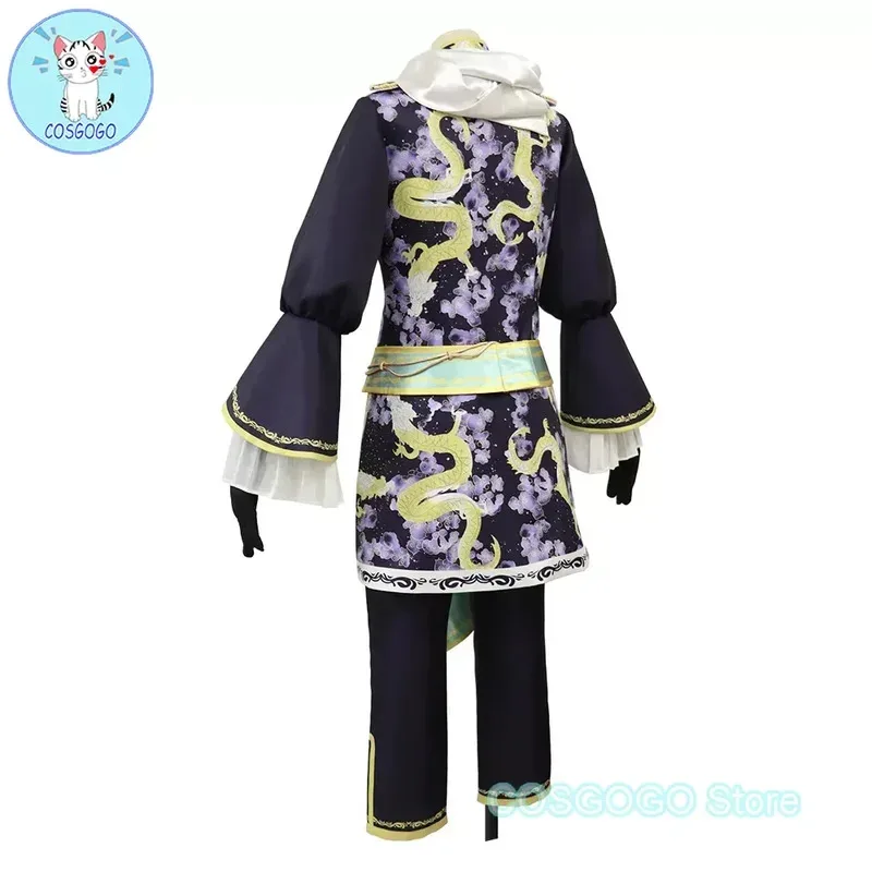 COSGOGO [مخصص] لعبة IDOLiSH7 Zool Natsume Minami أزياء الهالوين التأثيرية للنساء والرجال باللون الأسود والأبيض زي المبارزة؛ 2'k، 8;c'