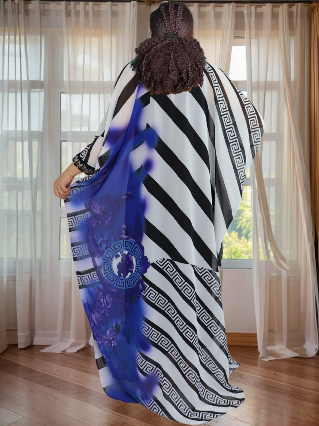 بالإضافة إلى حجم فضفاض عارضة أزياء بوهو ماكسي اللباس عطلة عطلة وتتسابق فساتين حزب القفطان #6